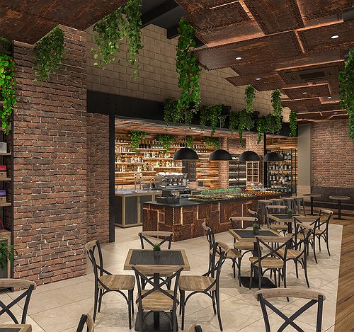 Progetto Bistrot in Stile Industrial